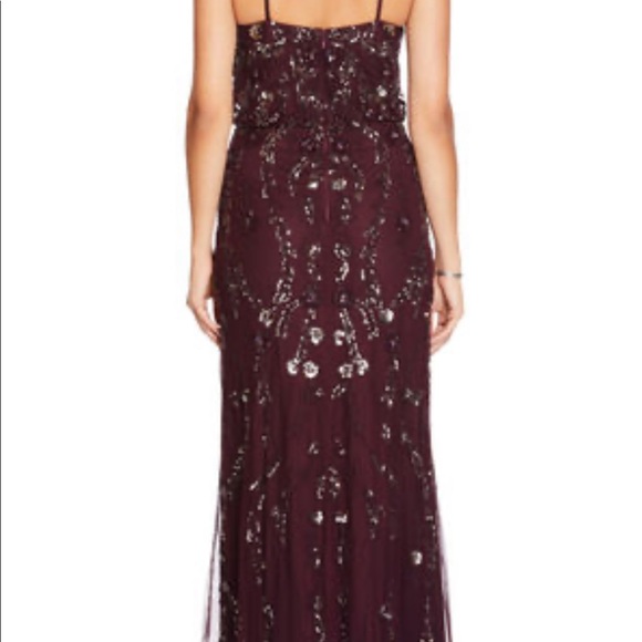 Adrianna Papell Floral Beaded Dress Size 2 - Picture 2 of 7